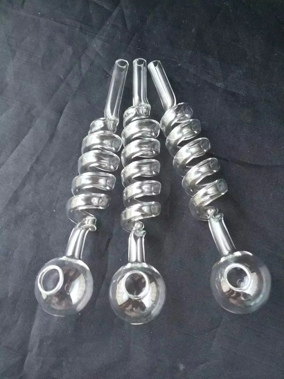 5 spiral straight burn pot --glass hookah smoking pipe Glass gongs - oil rigs glass bongs glass hookah smoking pipe - vap- vaporizer