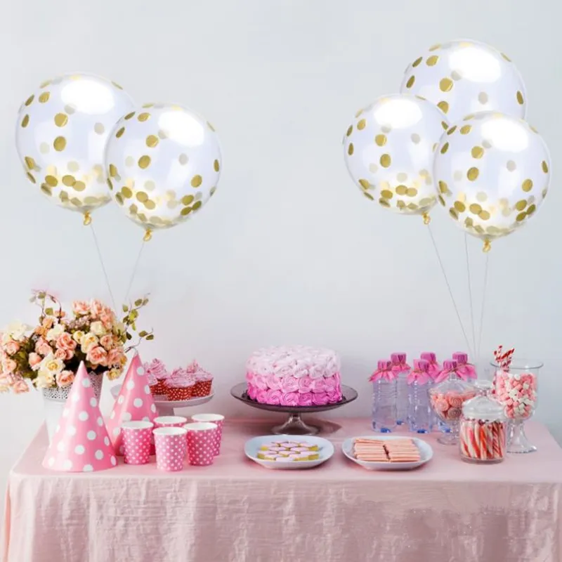 Wholesale Stylish And Cheap Occasion Latex Free Balloon Gold Confetti