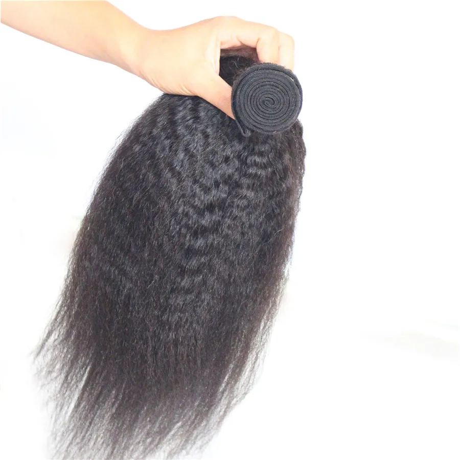 Kinky Straight Hair Menselijk Haarbundels 100g Non Remy Hair Extension Yaki Mens