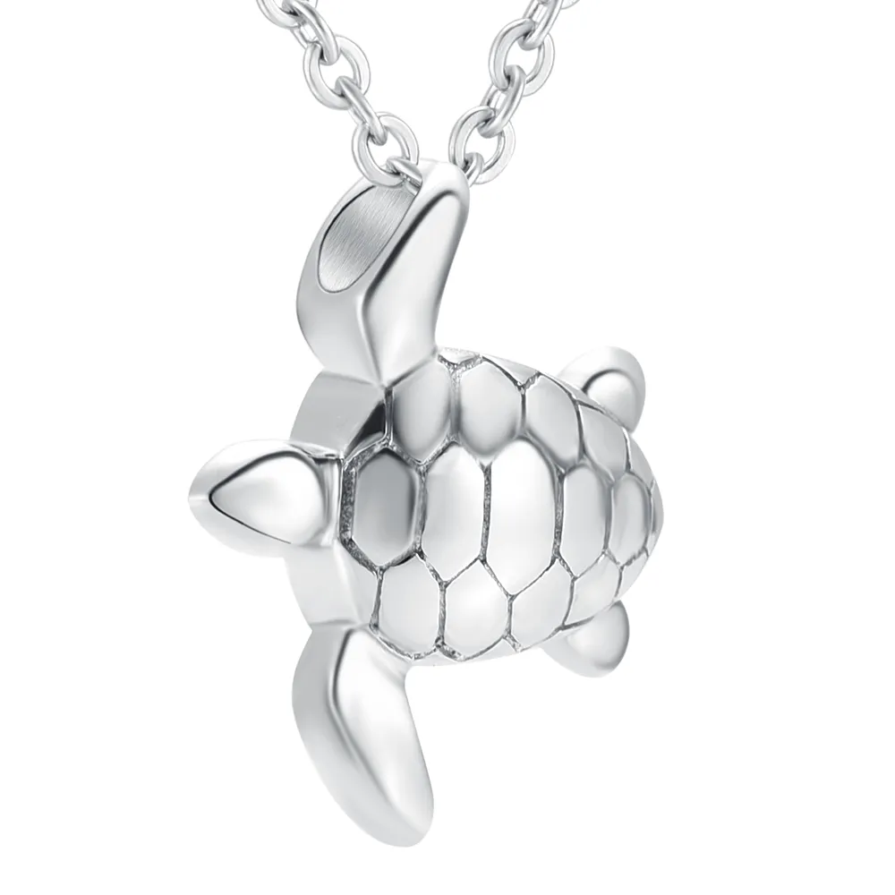 IJD9949 Totoise Shape Ash Souvenir Urne Never Fade Memorial Jewelry For Ashes Pendentif Collier Bijoux Vente Pas Cher