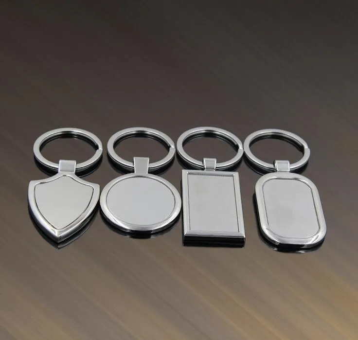 Metall-Leerzeichen-Schlüsselanhänger, kreativer Auto-Schlüsselanhänger, personalisierter Edelstahl-Schlüsselanhänger, Geschäftswerbung für Werbung