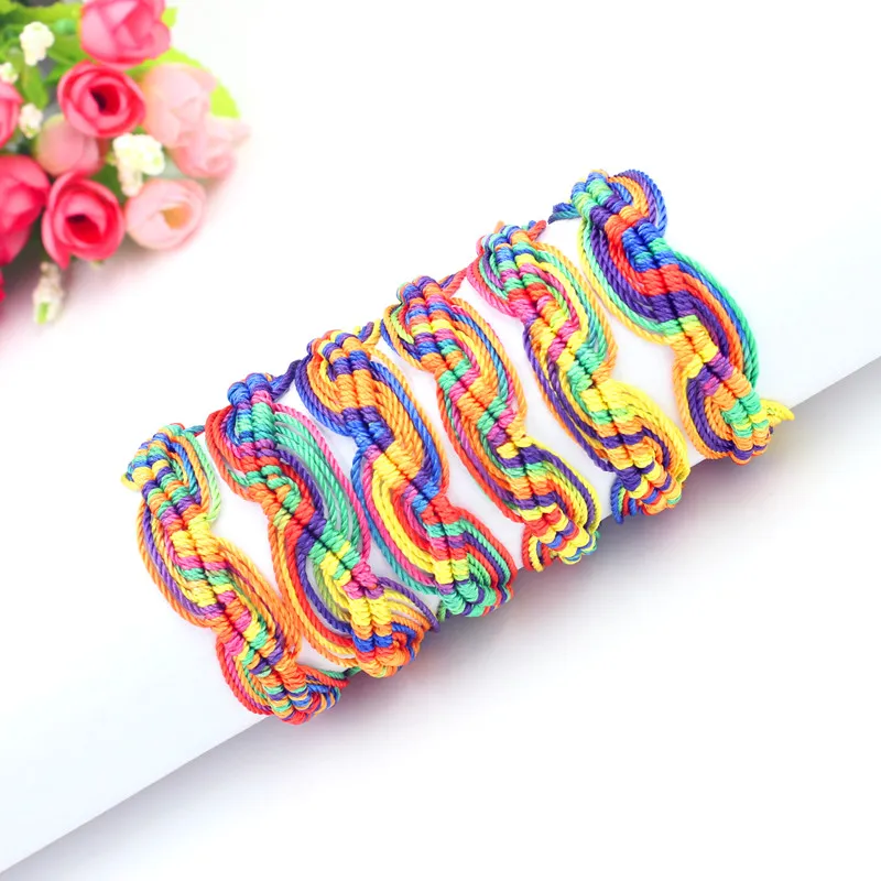 Fashion Hippie Sailor Knot Surfer Woman Bracelets Boho Hemp String Woven Friendship Bracelet Bulk 10 Colors