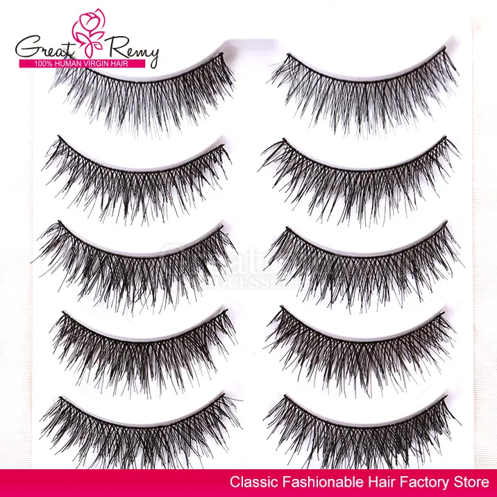 Greatremy Different 6 Styles Natural Thick Soft Fake Eyelashes for Party and Daily Use 