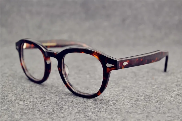 إطارات النظارات الشمسية جوني ديب أعلى جودة ماركة النظارات المستديرة إطار الرجال والنساء قصر النظر نظارات إطارات شحن مجاني