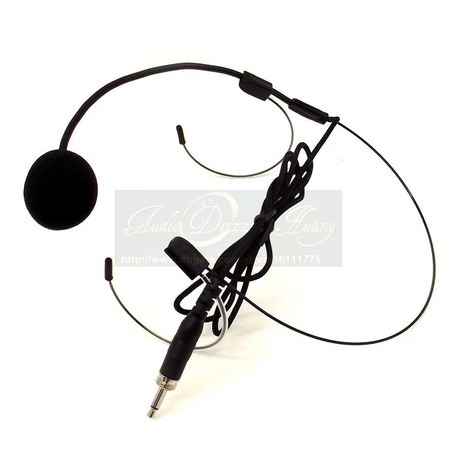 35mm Screw Thread Plug Connector Wired Condenser Headset Microphone Headworn Dual Ear Hook Mic For FM Wireless Karaoke Mike9614447