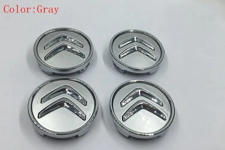 Car Styling 4Pcs / lot 60mm Citroen Wheel Center Caps Wheel Center Emblem Badge Fits C2 C3 C4 C5 C6 C-Quatre Hub Caps Emblèmes Badge