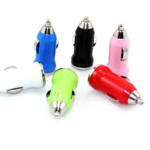 Mini single USB car charger Universal car socket use adapter bullet style for Iphone 7 7plus 6 6plus Samsung HTC