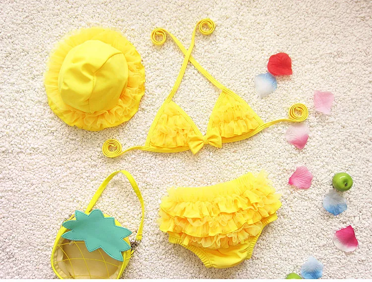 4 färger flickor badkläder spetsskikt bikinicap simning för 18 år gamla flickor9272344