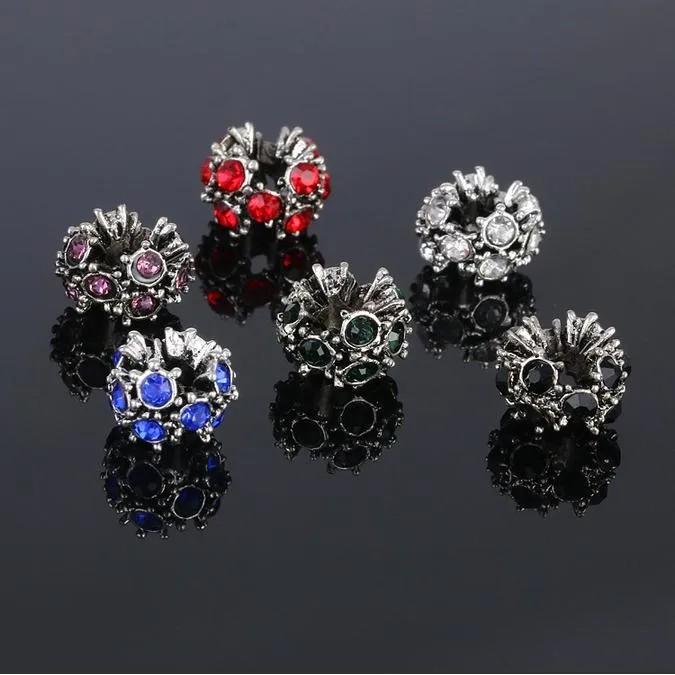 Подходит для ювелирных браслетов Big Hole Beads Crystal Dese Beads Charms для свободных бусин DIY Европейские колье аксессуары 2530