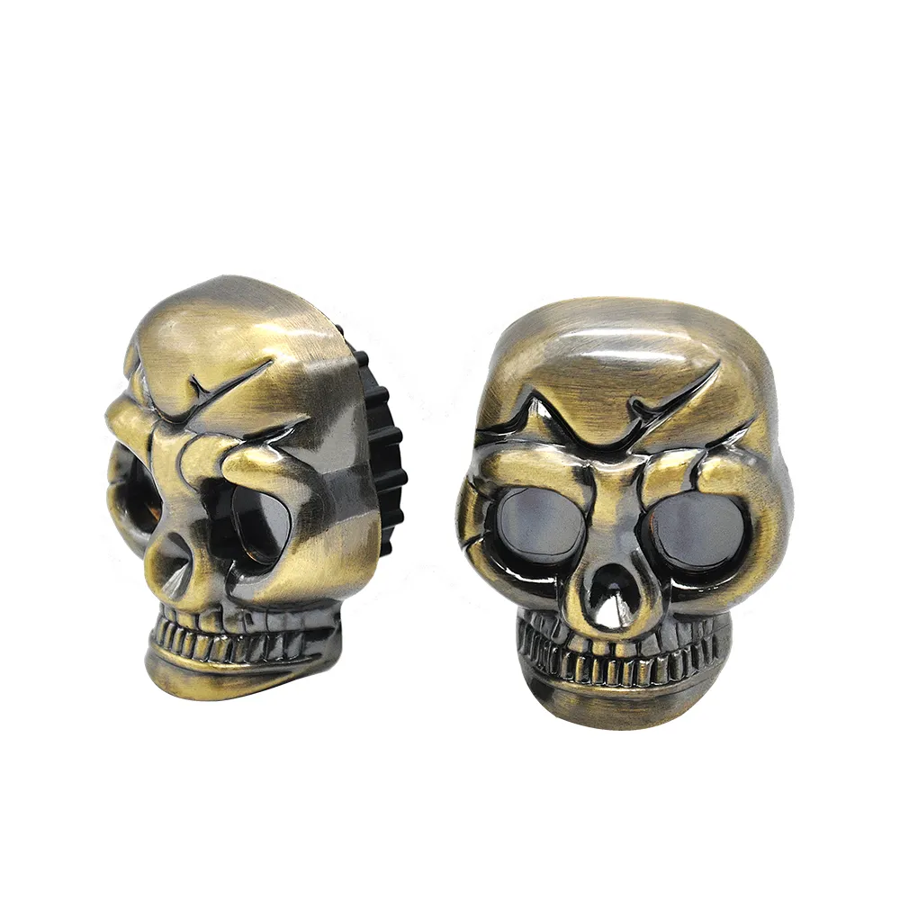 Tobacco pouch KING SKULL Metal herb grinder crusher hand muller 2 parts Tobacco Spice Crusher Grinder