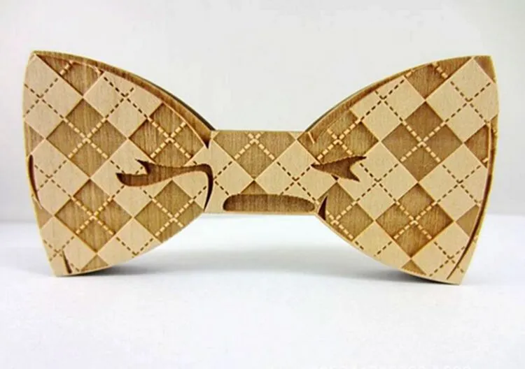 ホットウッドの蝶ネクタイグッドウッド8スタイルのスタイルの手作りビンテージ伝統的なBOWKNOTの紳士の結婚式の木の蝶ー無料FedEx TNT