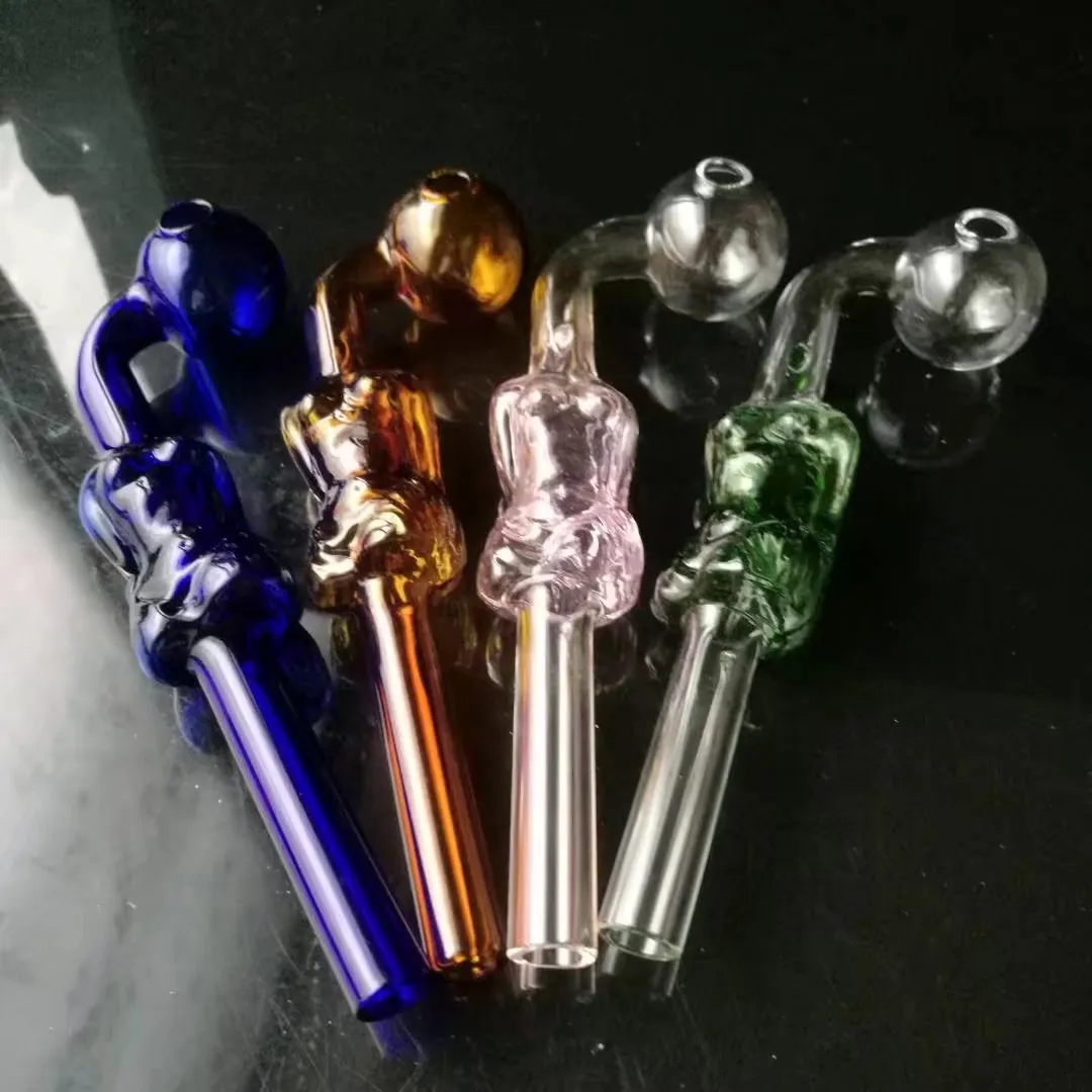 Wholesale Glass Global Beauty Bent Pot Hookah Glass Water Pipe Fittings