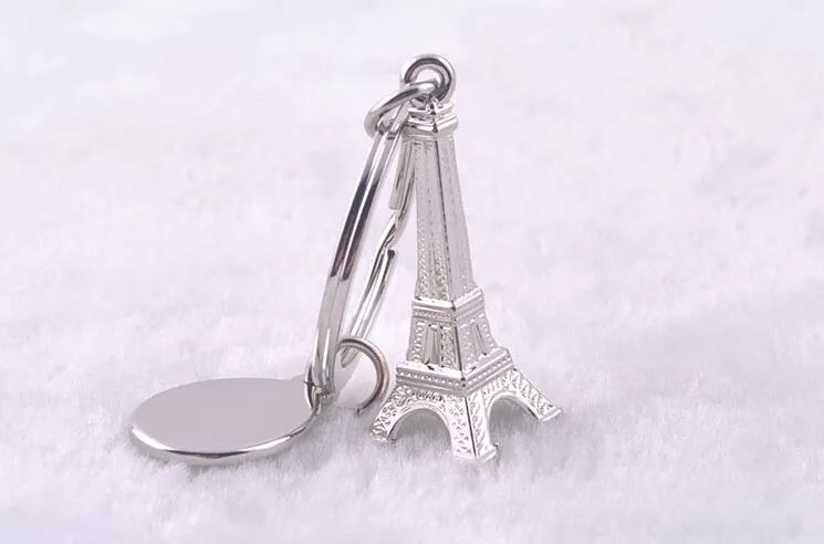 3D Metal Simulation Eiffel Tower -keychain الفرنسي التذكاري الباريس سلسلة مفاتيح السلسلة المفتاح