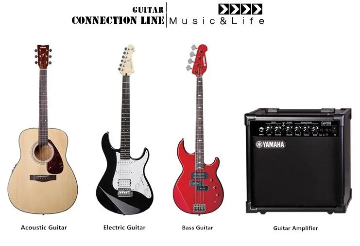고품질 3M 전기 패치 코드 기타 앰프 케이블 기타 페달 케이블 기타 부품 액세서리 악기