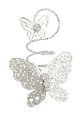 Butterfly Rhinestone Ringar Kvinnor Smycken Silver Guldfärg Söt Cluster Ringar Jewerly Tillbehör Julklapp DHL