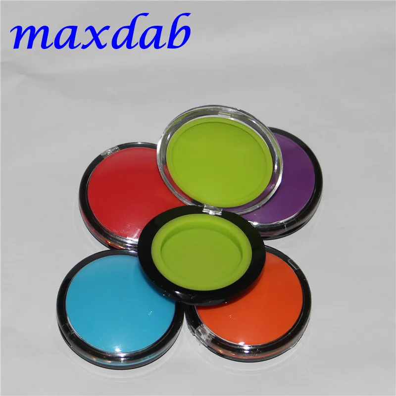 New arrival make-up silicone containers Box Shape Wax Containers 6ml clam shell Silicon container food grade wax jars dab silicone container