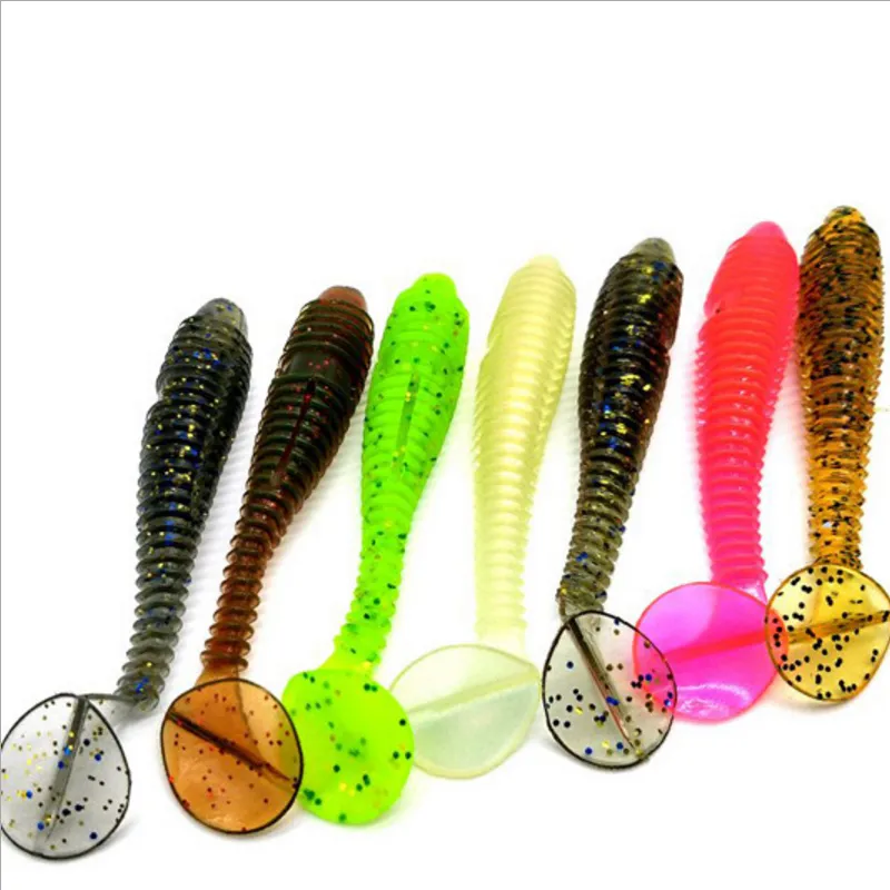 Soft Jelly Lure Drop Shot Fishing Tackle Bait Jig Paddle Tail Sinking Silicone Fish Lures 11cm/6g