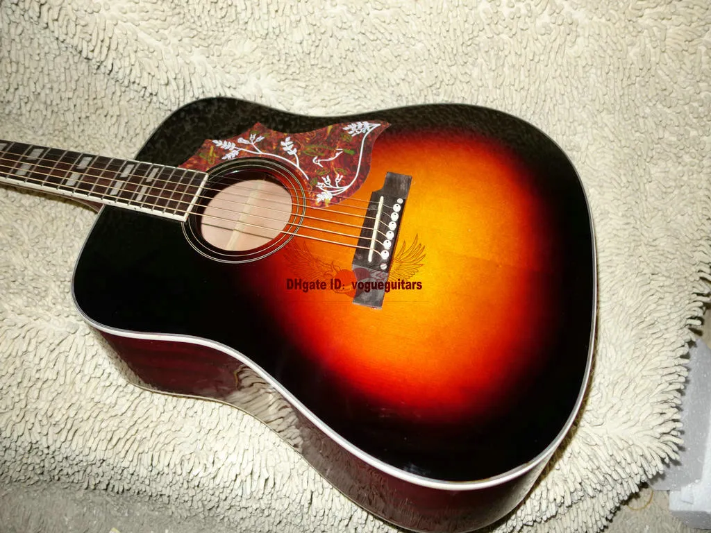 New Arrival Honey Burst Acoustic Guitar Best Musical instruments Free Shipping