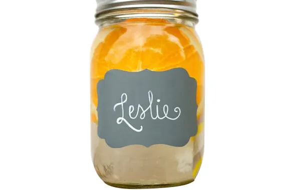 Venta al por mayor Fancy Mason Jar etiquetas de la pizarra de la boda copa de vino bebida taza etiqueta diy recepción decoración idea