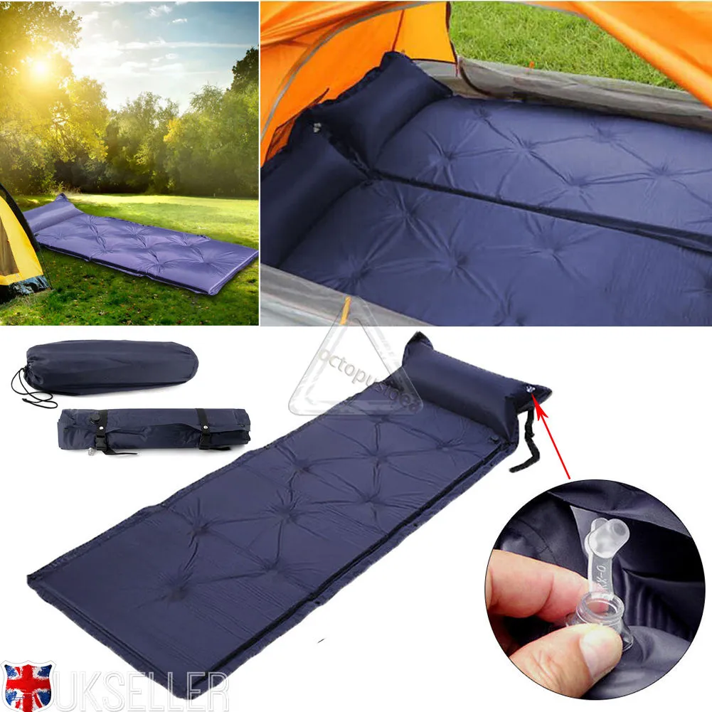 Single Self Inflating Camping Roll Mat Or Pad Inflatable Bed Sleeping