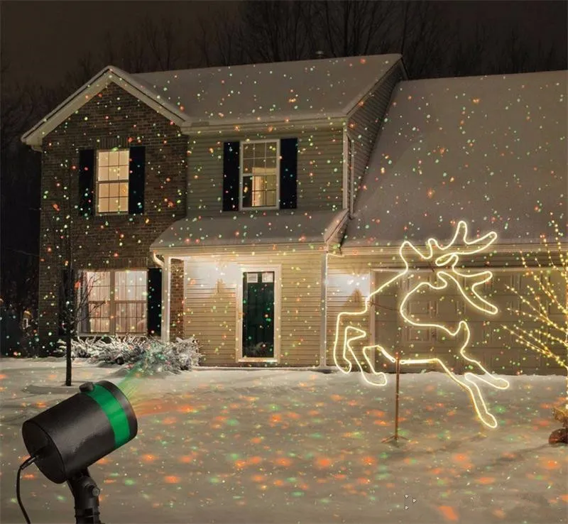 Ao ar livre LEVOU projeto de luz laser luzes de natal verde vermelho milhares de luzes de laser para o jardim de natal decoração da árvore luzes AC110-240V