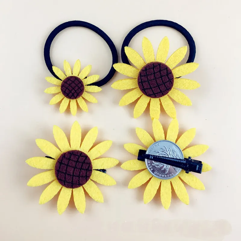 100 pezzi i donne carine girasoli fermagli capelli accessori capelli ragazze sole fiori forcine