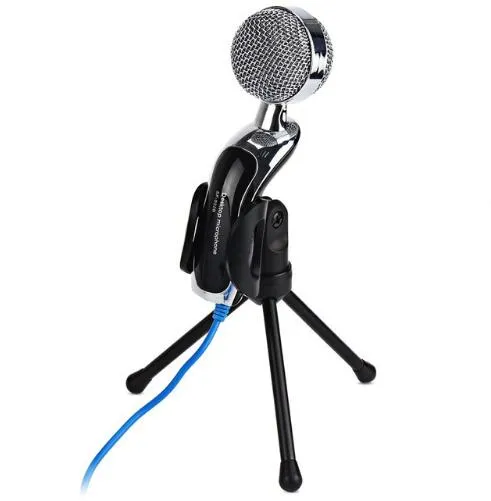 SF-922B Profissional USB 3.5 mm Condensador Microfone Mic Studio Som de Áudio Gravação com suporte para computador Notebook Karaoke