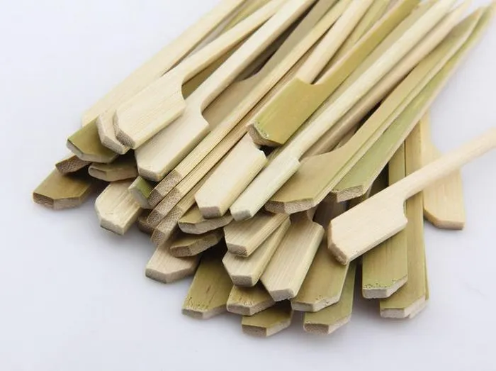 10 5 cm Natural Bamboo Picks Spetts For BBQ Appetizer Snack Cocktail Grill Kebab Barbeque Sticks Party Restaurant Supply 2551