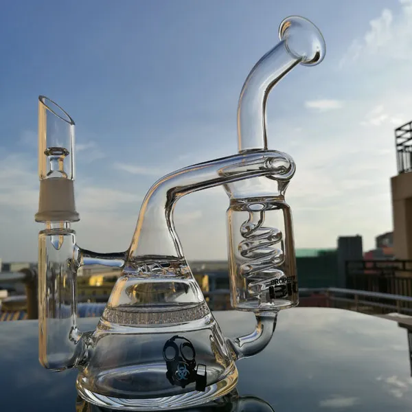 Bong in vetro Dab Rigs Pipa ad acqua a nido d'ape 14,4 mm Narghilè fumatori Tubi in vetro impianti petroliferi SPEDIZIONE GRATUITA