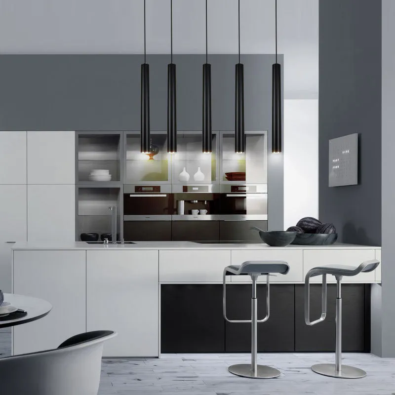 Creative Pendant Lights Modern Kitchen Lamp Matsal Bar Bänk Shop Pipe Kök Ljus Cylinder Aluminium