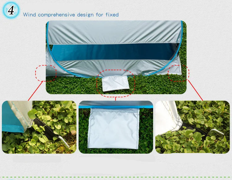 Easy Carry Quick Automatic Opening Tents Outdoor Camping Shelters for 2-3 People UV Protection Tent for Beach Travel Lawn Colorful