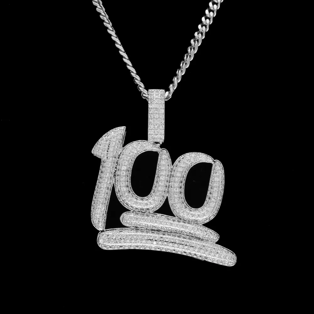 Новые мужские роскошные микро проложить ледяной кубического циркония 100 процентов ожерелье мода Шарм ювелирные изделия с 3 мм кубинской цепи