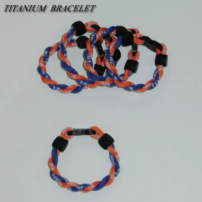 Titanium futebol pulseira pulseira saudável germânio esportes 2 corda pulseira pulseiras