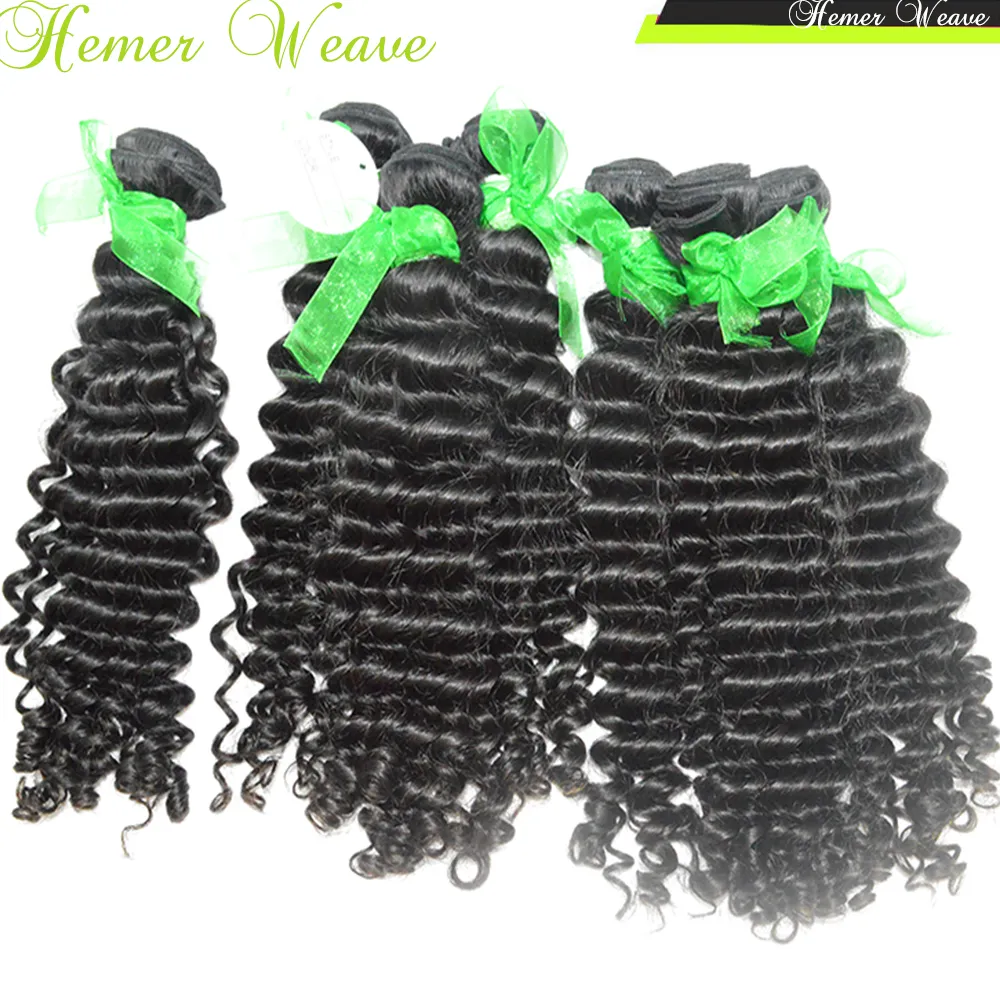 Dhgate Weave Shop Virgin未処理インドの巻き巻き巻き毛のレミーヘアエクステンション300gフルバンドル