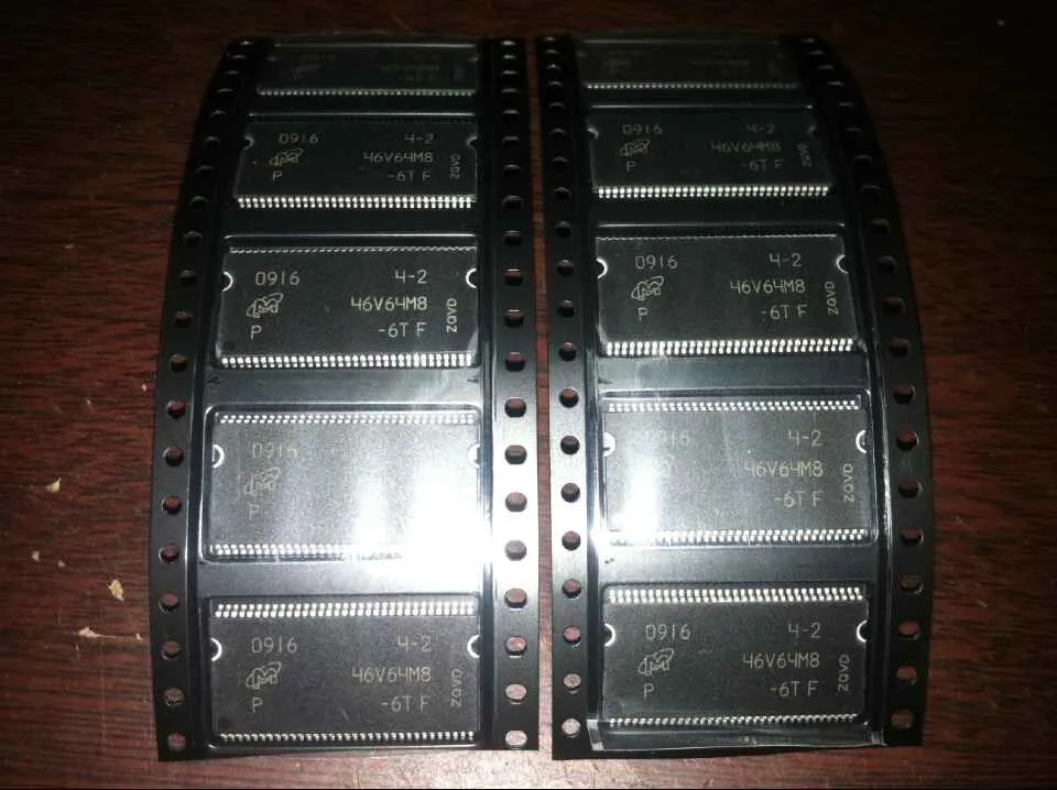 46v64m8. 64m x 16 DDR DRAM, MT46V64M8-6. MT 46V64M8 - 6TD / MT46V64M8-6TF / 46V64M8-6TIT / 46V64M8-6T PDSO66. Elektroniska minnesdram ICS