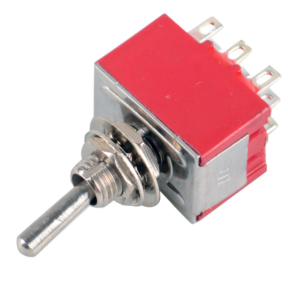 Mini MTS-203 9-Pin DPDT ON-OFF-ON Interruttore a levetta 6A 125VAC B00088 BARD