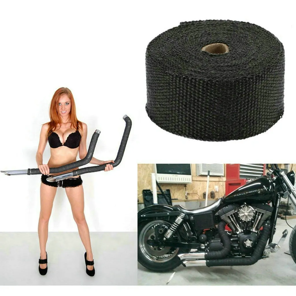 15M Exhaust Heat Wrap Manifold Insulating Cloth Glassfiber Thermal Heat