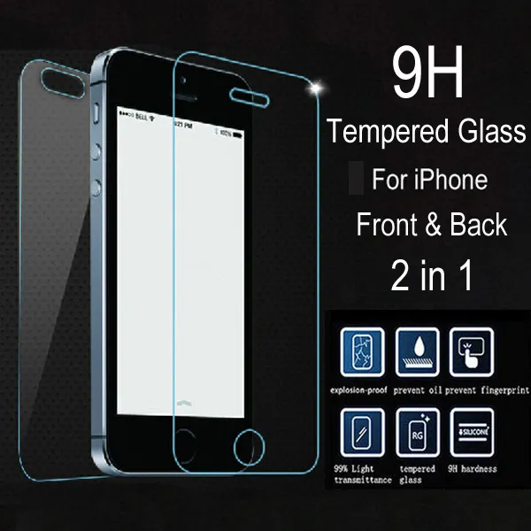 0.3mm Tempered Glass Protector for iPhone 7 6 6S Plus 8 X XS 11 12 14Pro Max XR Screen Film 9H爆発証明