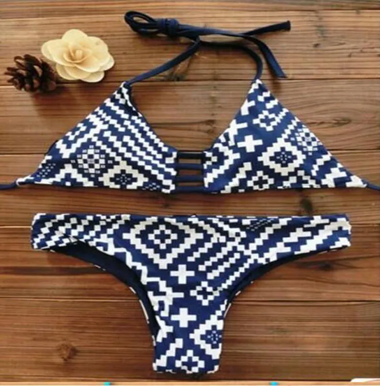 Ny sommar 2016 bikini sexig baddräkt kvinnor bandage badkläder triangeln bikini set lady baddräkter strandkläder