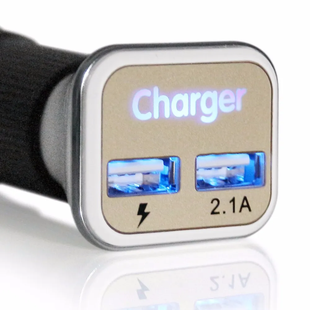 차량용 충전기 듀얼 USB 적응 QC2.0 LED 급속 충전 갤럭시 S8 S9 범용 충전기 note10 note10 삼성 슈퍼 빠른 자동차 충전기