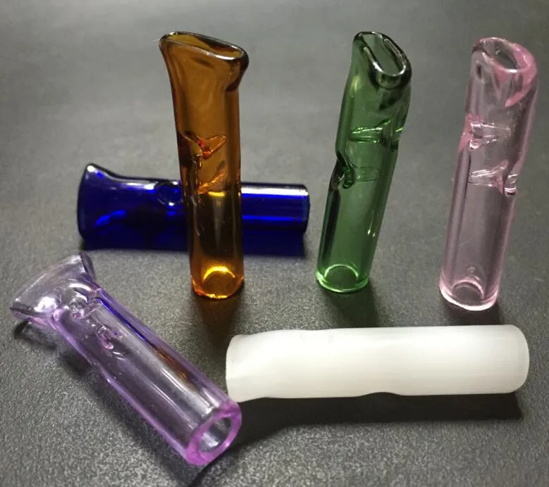 Hot Glass Filter Tips för torr ört Tobak Glas Rullspets Steamroller med tobak Cigaretthållare Tjock Pyrex Klar glas Rökpipor