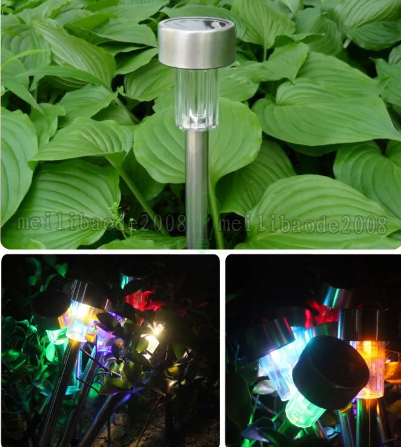 Lampade solari a LED Luci solari a LED esterni impermeabili Luci a LED in acciaio inossidabile paesaggi da giardino Luce da giardino Luce solare da giardino MYY