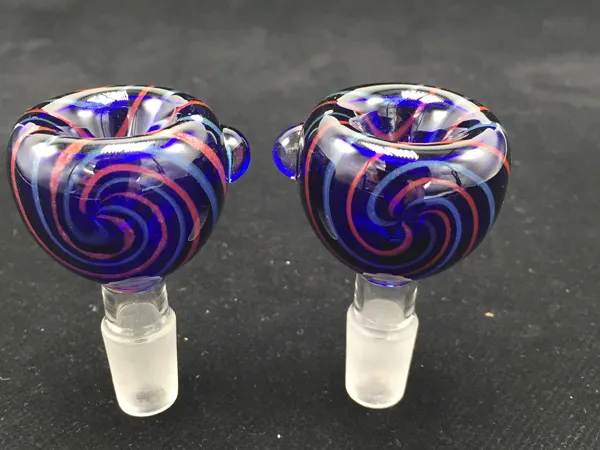 Solid Bowl Super Heavy Glass Bong Bowls 14mm and 18mm Male Joint Glass Bowl for glass water bong smoking pipes