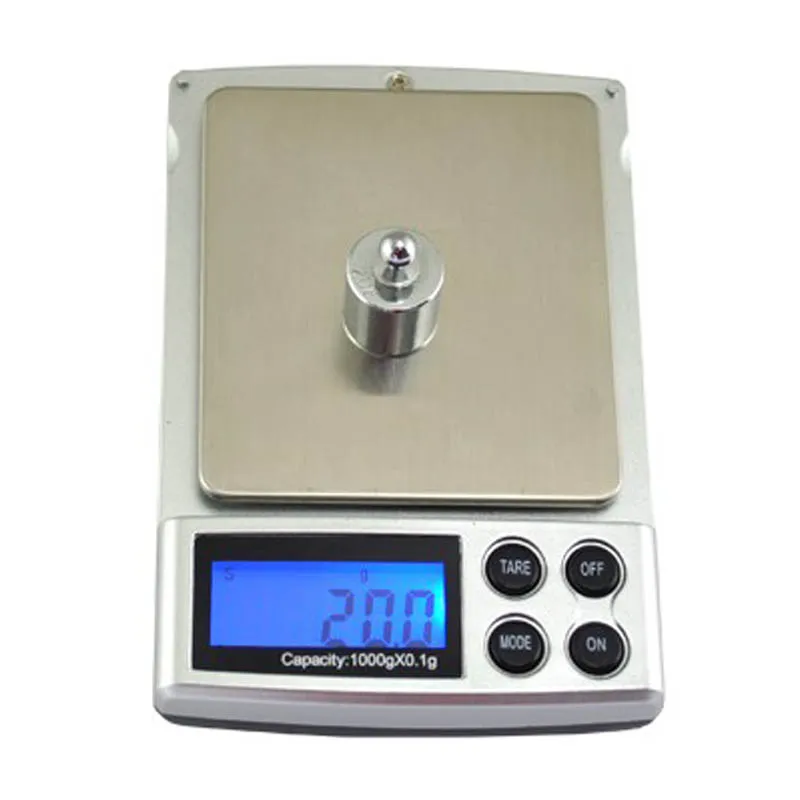 مصغرة الرقمية موازين الجيب وزن ميزان مجوهرات الذهب مقياس 0.1g - 1000g / 0.1g - 500g + أسود حالة DHL مجانا