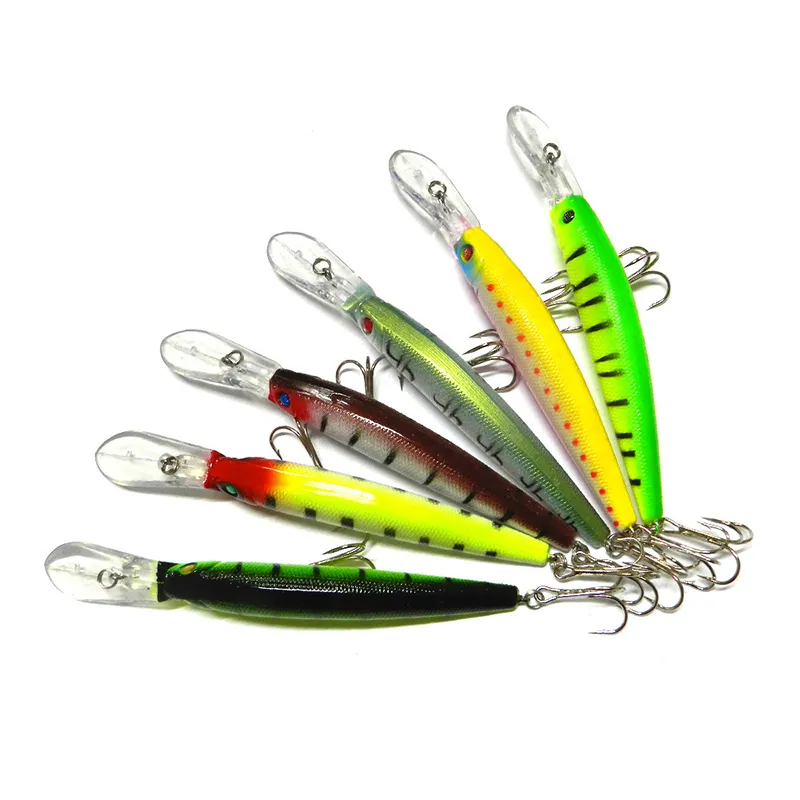 6 couleurs 145 cm grand jeu leurres de pêche en plastique appât dur attirail Pesca poisson Wobbler vairon leurre artificiel Swimbait1703317