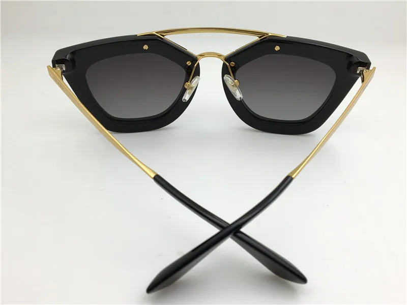 New SPR Eyewear 09Q Cinema Sunglasses Coating Mirror Lenses Polarized Lens Vintage Retro Square Square Frame Gold Middle Women Desi4905680