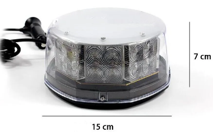 Hochwertige 32-W-LED-Warnleuchten für Autos, Notlicht, Rundumleuchte für Polizei, Krankenwagen, Feuerwehrauto, Montage durch Magnete, wasserdicht
