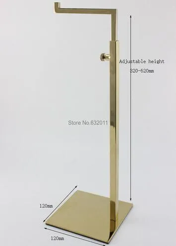 Verstellbarer Handtaschenständer aus goldpoliertem Metall für Damen, Taschenständer, Taschenständer