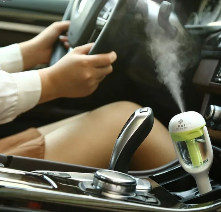 Auto aroma diffuser luchtbevochtiger - draagbare mini auto aromatherapie luchtbevochtiger lucht diffuser zuiveraar etherische olie diffuser gratis verzending