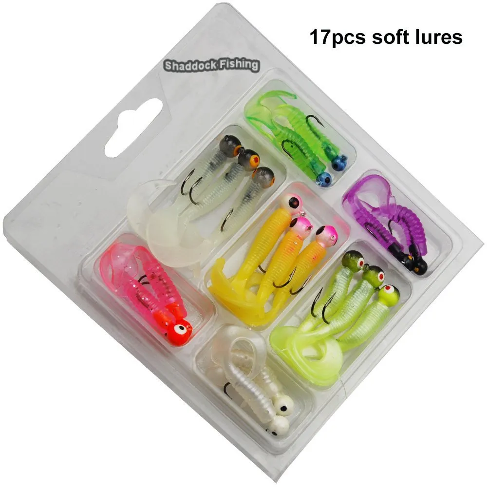 Shaddock 47 Crappie Lure Kit Soft Pro Tackle For Bass, Jigs & Jigs